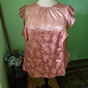 City Chic Pink Ophelia Plus Size Blouse XL (22)